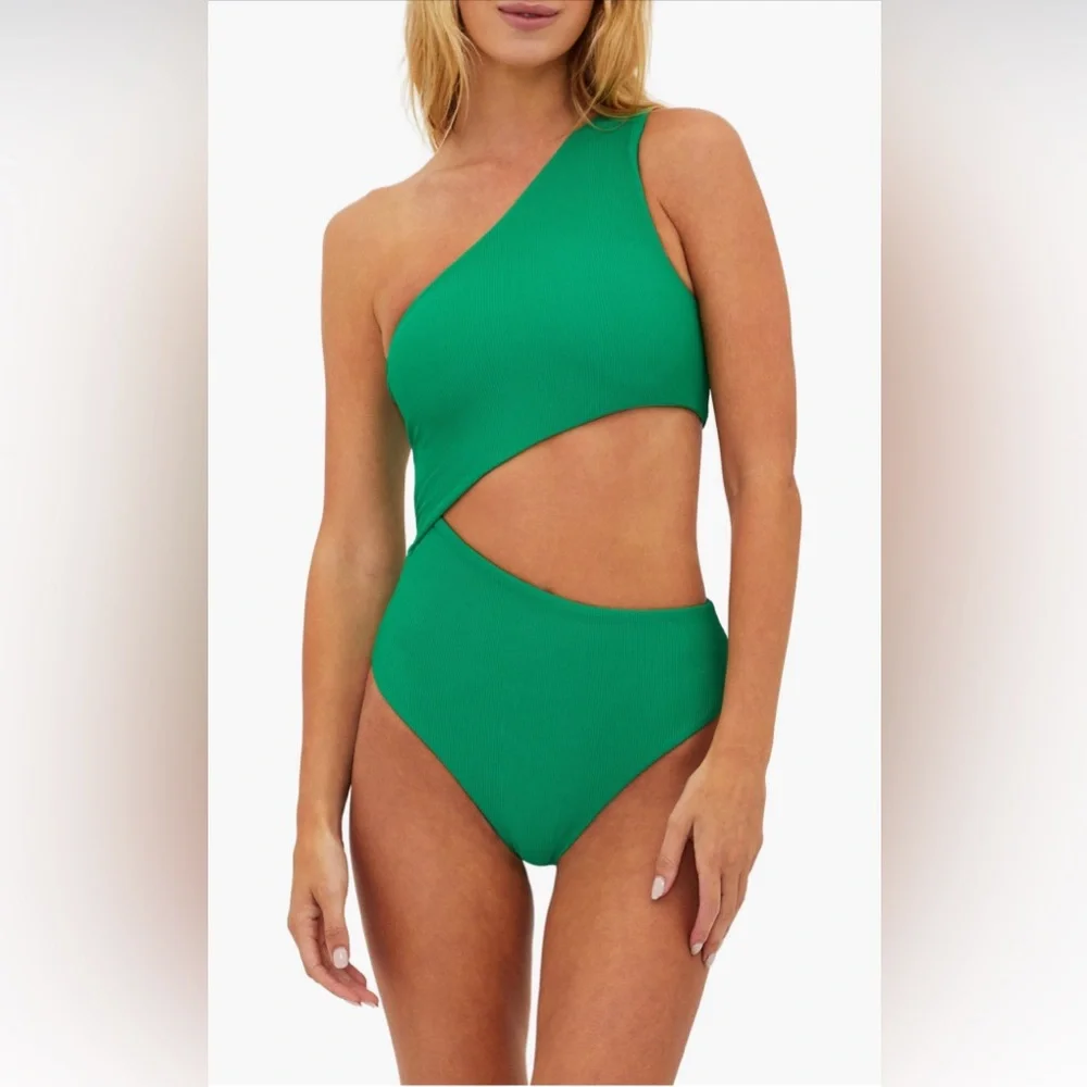 Beach Riot Core Collection Celine One Piece Green, Size Medium , $148